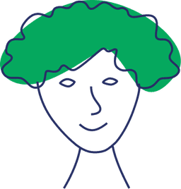 Smiling hand-illustrated character